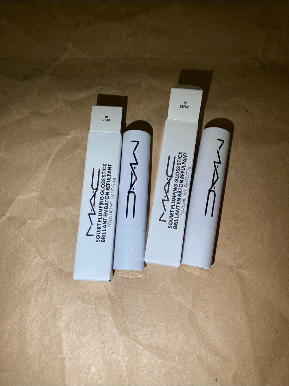 2 x Mac squirt plumping gloss stick (clear)